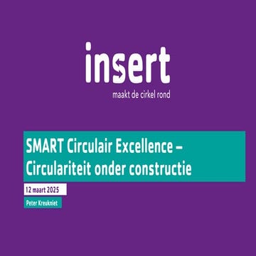 Masterclass Stg, Insert | Ontwerpen met geoogste materialen