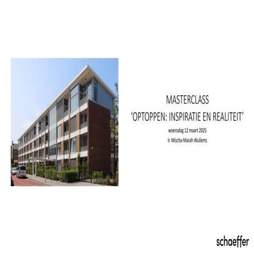 Masterclass | Woningbouw versnellen met Optoppen