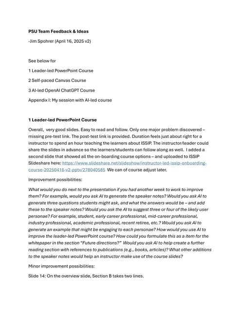 20250416 PSU_Team Three_Courses Feedback v2.pdf
