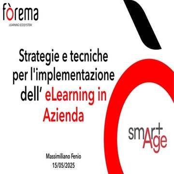Strategie e tecniche per l'implementazione dell'Elearning in Azienda