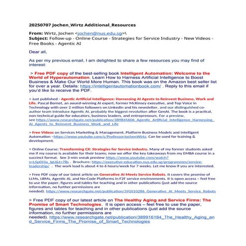 20250707 Jochen_Wirtz Additional_Resources.docx