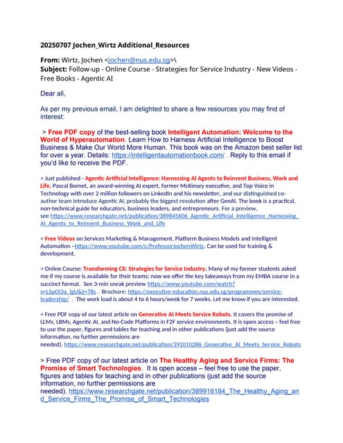 20250707 Jochen_Wirtz Additional_Resources.docx