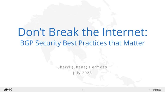 BGP Security Best Practices that Matter, presented at PHNOG 2025
