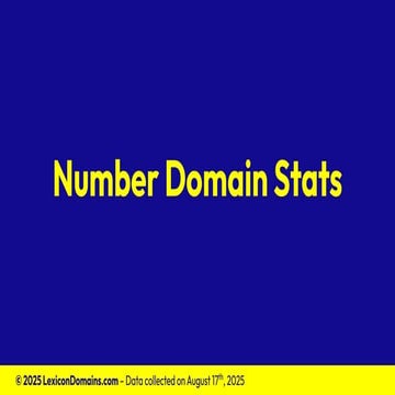 Number .com Domain Usage Report with Statistics & Data of 25 Domain ...