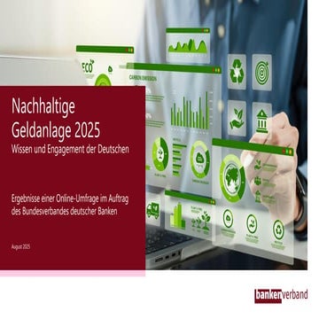 Nachhaltige Geldanlage - repräsentativen Umfrage