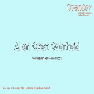 AI en Informatiehuishouding bij de Belastingdienst