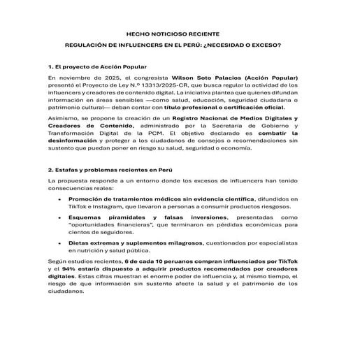 Regulación a Influencers en el Perú_Leonidas Cuenca