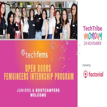 TechFems Barcelona 2025 presentation at Factorial