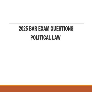 2025 Bar Political Law Questions.pptx for review | PPTX