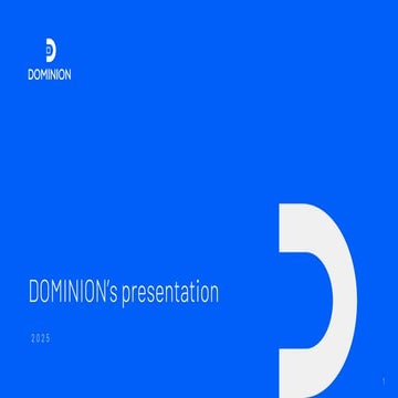 DOMINION's Corporate Presentation of 2025