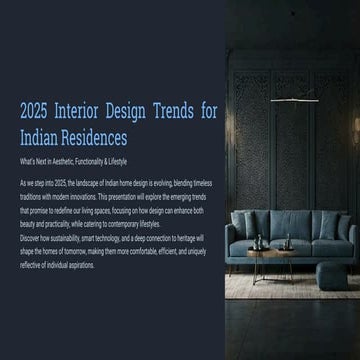 2025 Interior Design Trends for Indian Residences | PDF