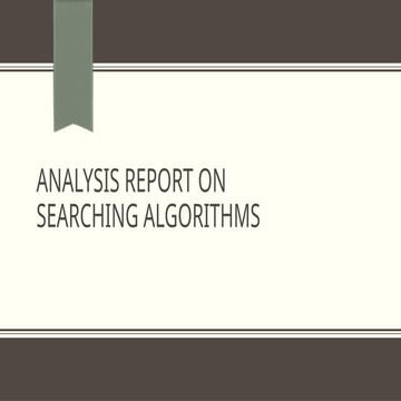 Comprehensive Analysis and Comparison of Searching Algorithms in ...