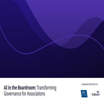 AI in the Boardroom: Transforming Governance for Associations