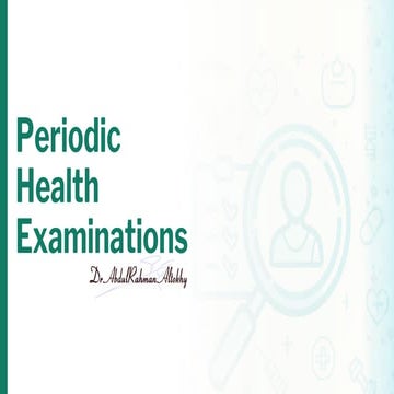 (2025) Periodic Health Examination: Evidence-Based Approach