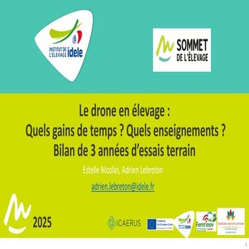 SPACE & SOMMET 2025 - Le drone en élevage : quels gains de temps ? Quels ense...