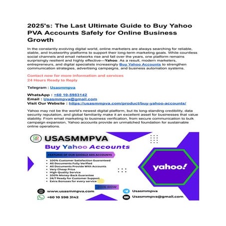 2025's_ The Last Ultimate Guide to Buy Yahoo PVA Accounts Safely for Online Business Growth.DOCS