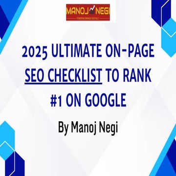 2025 Ultimate On-Page SEO Checklist to Rank #1 on Google.pdf