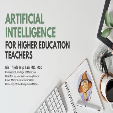 Artificial Intelligence for Higher Education Teachers
