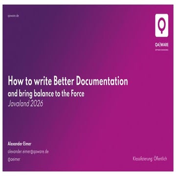 How to write Better Documentation and bring balance to the Force | PDF
