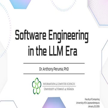 (Invited Talk) Software Engineering in the LLM Era | PDF