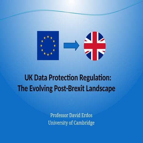 UK Data Protection Regulation: The Evolving Post-Brexit Landscape | PPTX