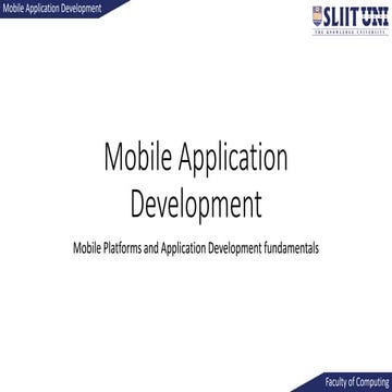 Comprehensive Guide to Mobile Application Development: Platforms, Tools ...