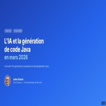 L'IA et la génération de code Java en mars 2026 | PDF