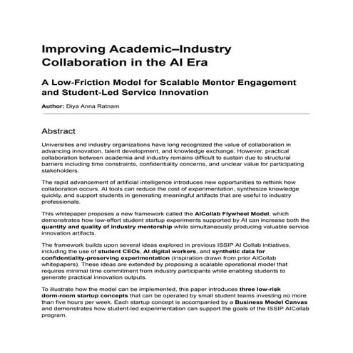 20260310 DiyaAnna_Ratnam - UWaT Improving Academic–Industry ...