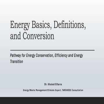Basics of energy | PDF
