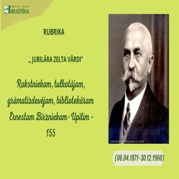 Mēneša jubilāra rubrika “Zelta graudi”: Jānim Akurateram – 150 | PDF