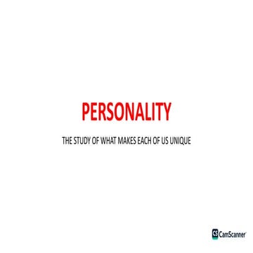 Big 5 personality model | PPTX