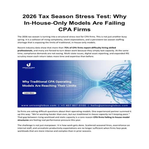2026 Tax Season Stress Test: Why In-House-Only Models Are Failing CPA ...