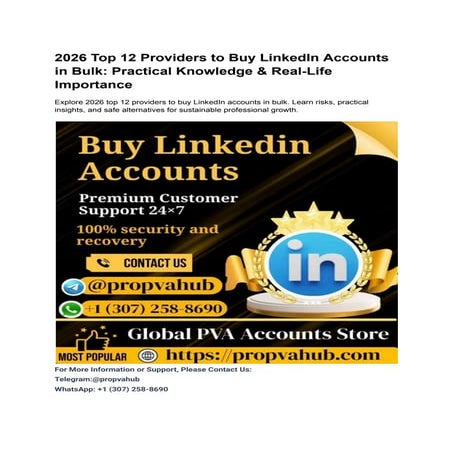 2026 Top 12 Providers to Buy Linkedin Accounts in Bulk | PDF