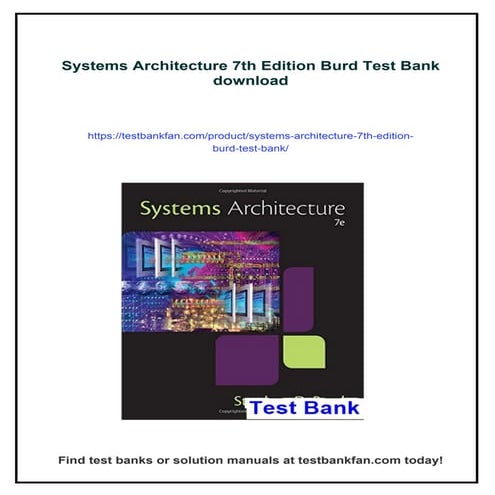 Systems Architecture 7th Edition Burd Test Bank | PDF
