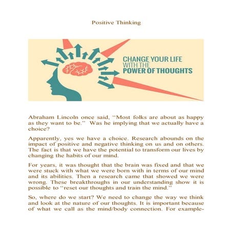 Positive Thinking