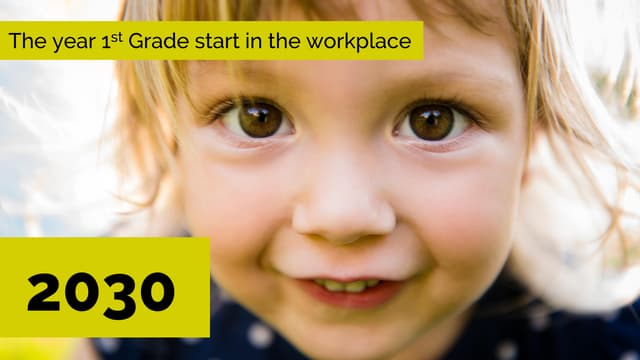 2030 - The Year 1st grade will start in the workplace