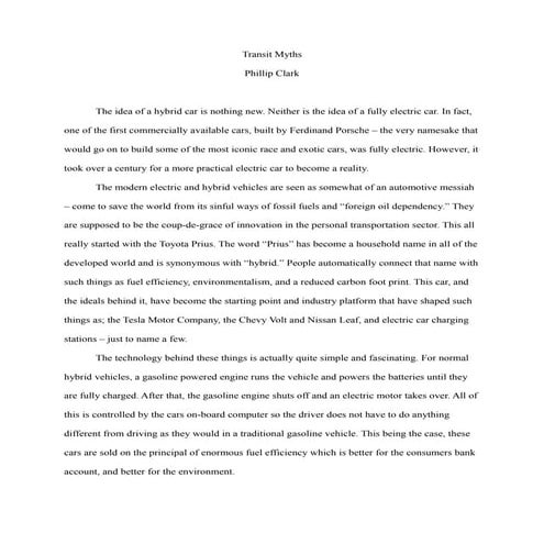 Writing Example - hybrids