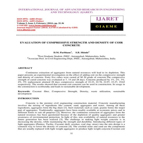 Use of building demolished waste as coarse aggregate | PDF