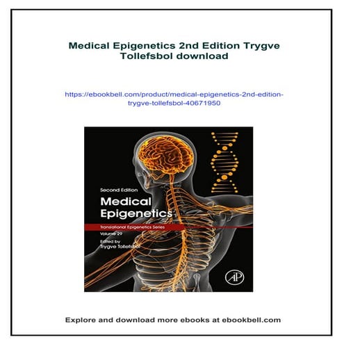 Medical Epigenetics 2nd Edition Trygve Tollefsbol | PDF