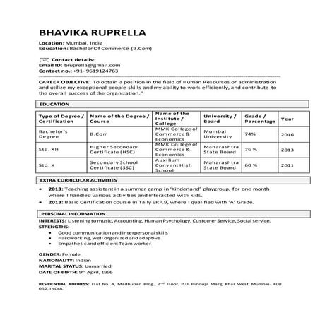 BHAVIKA RUPRELLA_CV