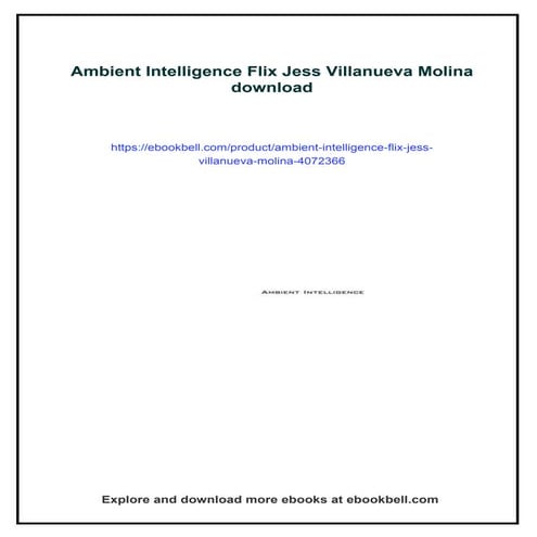 Ambient Intelligence Flix Jess Villanueva Molina