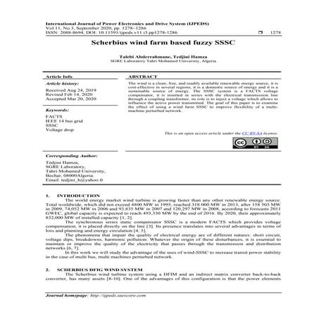 Scherbius wind farm based fuzzy SSSC