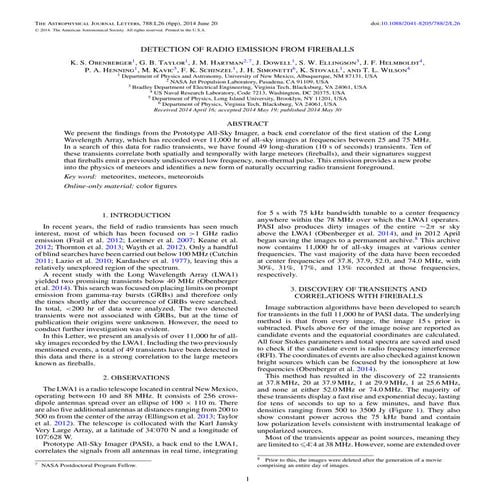 Detection of Radio Emission from Fireballs