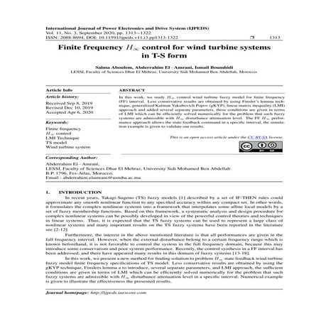 Finite frequency H∞ control for wind turbine systems in T-S form