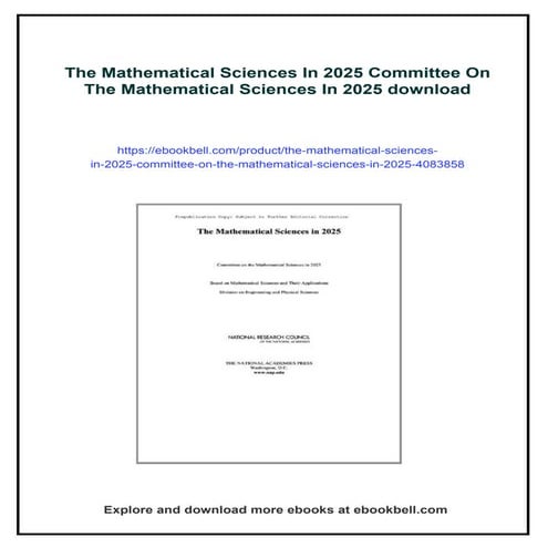 The Mathematical Sciences In 2025 Committee On The Mathematical ...