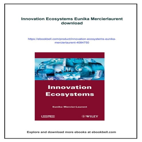 Innovation Ecosystems Eunika Mercierlaurent