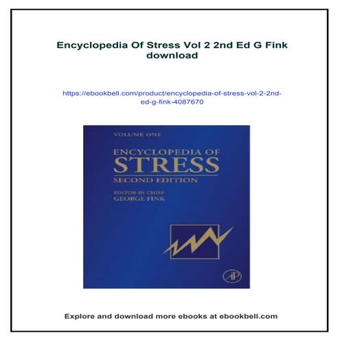 Encyclopedia Of Stress Vol 2 2nd Ed G Fink