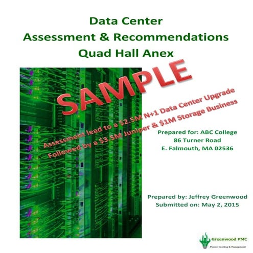 SAMPLE ABC College Data Center Assessment & Recommendations