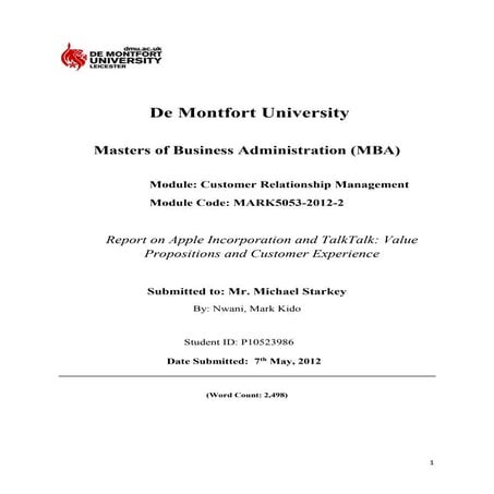 204511593 customer-relationship-management-crm-report | PDF