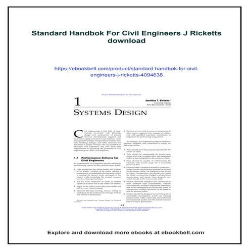 Standard Handbok For Civil Engineers J Ricketts
